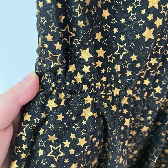 Gold Star Skater Dress - Retrolicious Modcloth Cotton Pockets - Picture 9 of 9